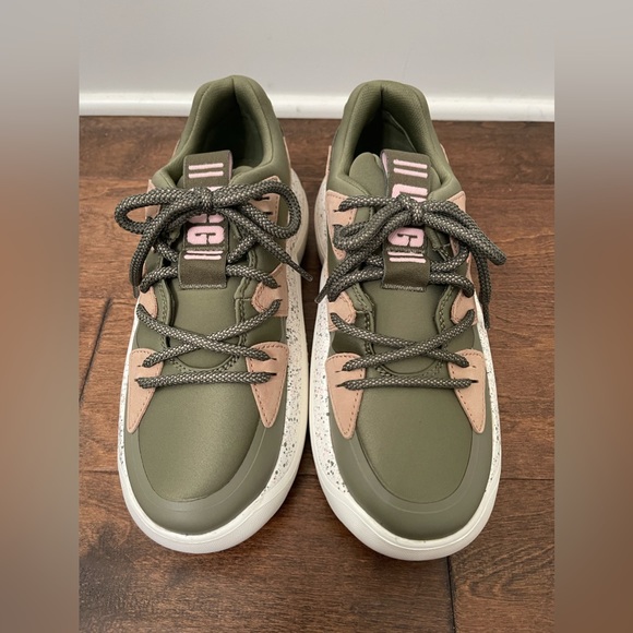 Ugg Olive Green and Pink La Cloud Lace Confetti Women Fashion Sneakers Size 9.5 - Picture 4 of 11